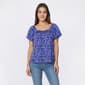Womens Absolutely Famous Ditsy Floral Ruffle Neck Blouse - image 1