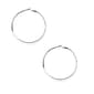 Nine West Large Silver-Tone Hoop Pierced Earrings - image 1