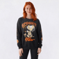 Juniors Peanuts(tm) Spooky Snoopy Glitter Puff Print Fleece Pullover - image 1