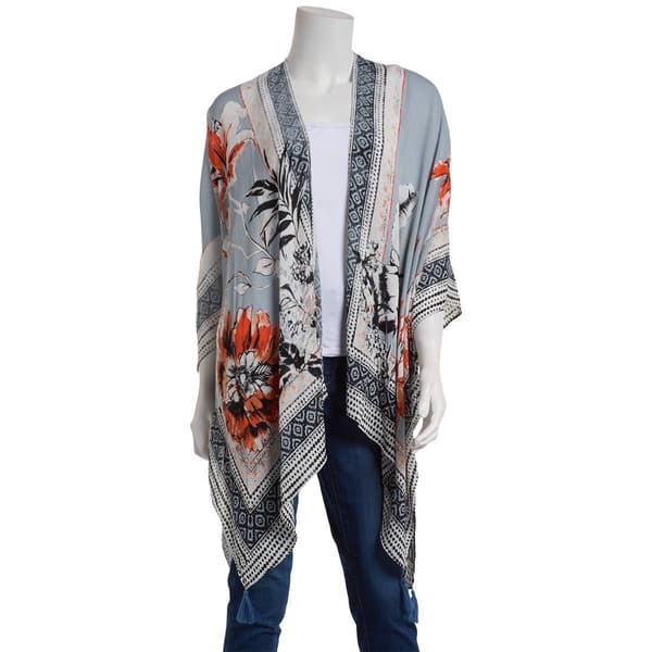 Womens Vince Camuto Tropical Blooms Ruana - image 