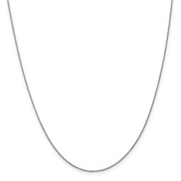 Gold Classics(tm) .9mm. White Gold Cable Chain Necklace