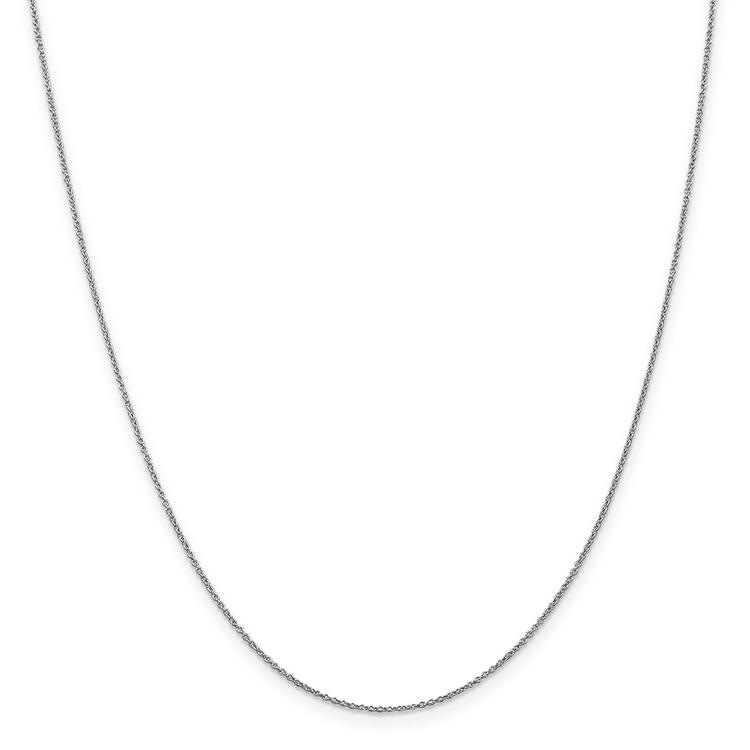 Gold Classics(tm) .9mm. White Gold Cable Chain Necklace