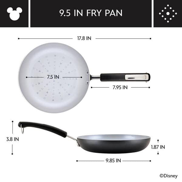 Farberware® Disney Monochrome 9.5in. Ceramic Nonstick Fry Pan