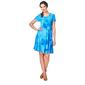 Womens Sami & Jo Short Sleeve Tie Dye Seamed Flare Shift Dress - image 1