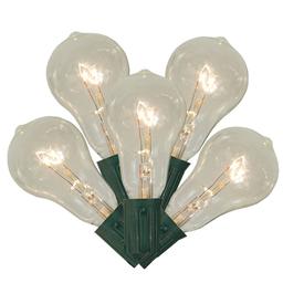 Vickerman 10-Count Clear Transparent Edison Style Patio Lights