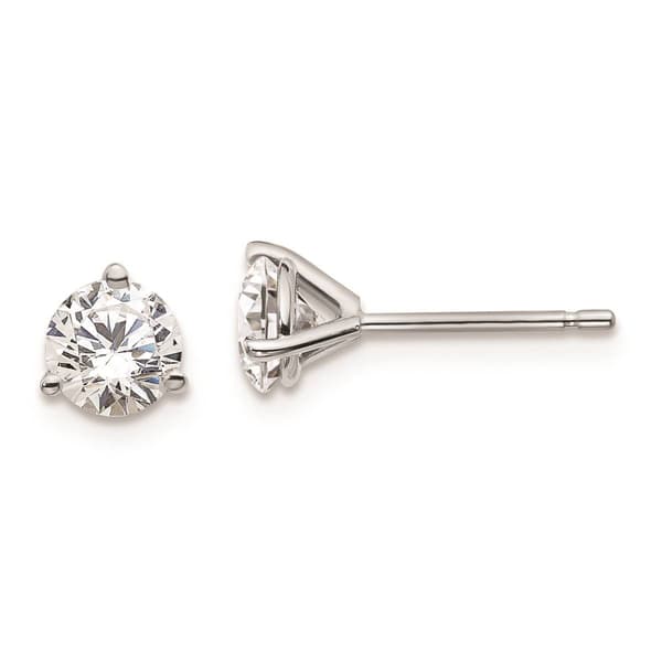 Pure Fire 14kt. White Gold 1ctw. Certified Lab Diamond Earrings - image 