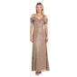 Womens R&M Richards Portrait Colloar Sequin Lace Gown - image 1