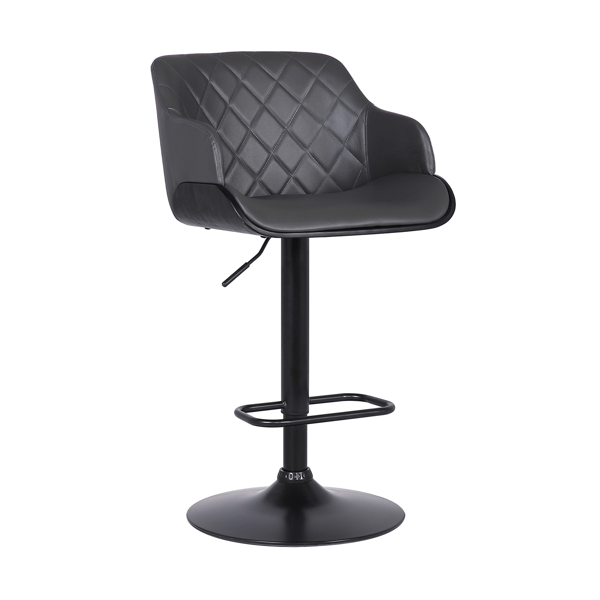 Armen Living Toby Faux Leather Adjustable Height Swivel Barstool - image 