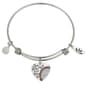 Shine You Make Me Happy Flower Crystal Two-Tone Bangle Bracelet - image 1