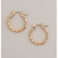 Design Collection Click-It Diamond Textured Hoop Earrings - image 1