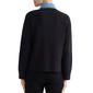 Petite Jones New York Long Sleeve Mixed Media Cardigan - image 2