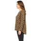Womens Zac & Rachel 3/4 Sleeve Leopard Hacci Blouse - image 3