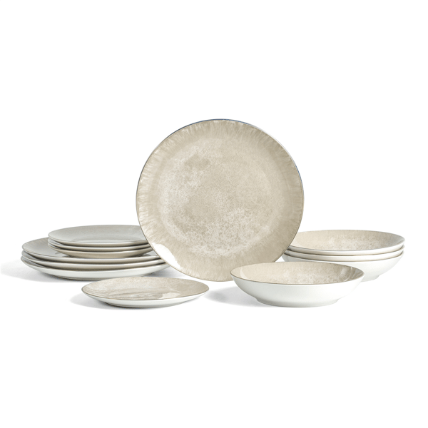 Christian Siriano Onyx 12pc. Porcelain Dinnerware Set - image 