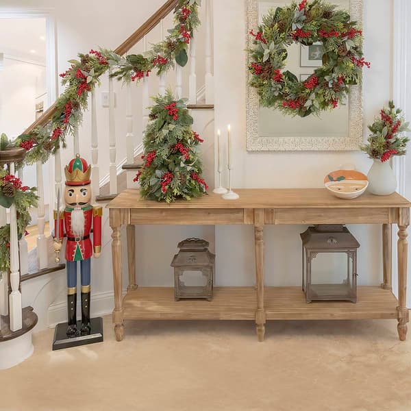 National Tree 9ft. Holiday Greenery & Berry Garland