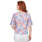 Petites Skye''s The Limit Coral Gables Floral Elbow Sleeve Top - image 2