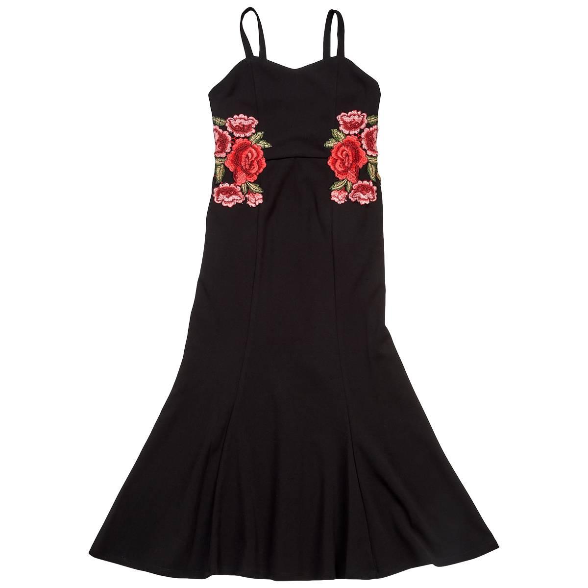 Girls (7-16) Speechless Floral Sides Sleevles Maxi Dress