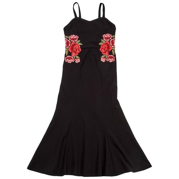 Girls (7-16) Speechless Floral Sides Sleevles Maxi Dress - image 