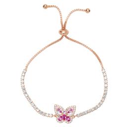 Gemstone by Gianni Argento Pink Sapphire Butterfly Bolo Bracelet