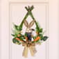 Northlight Seasonal Farmer Bunny Moss Teardrop Easter Wreath - image 4