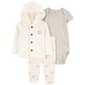 Baby Unisex &#40;NB-12M&#41; Carters&#40;R&#41; 3pc. Elephant /Stripe Cardigan Set - image 1