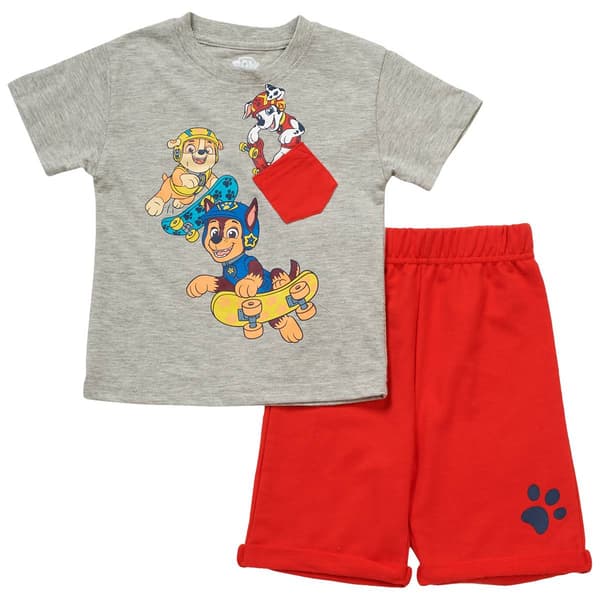 Toddler Boy Paw Patrol&#40;tm&#41; Nickelodeon&#40;tm&#41; Skateboard Tee & Shorts Set - image 