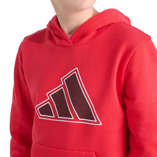 Boys (8-20) Adidas® Mesh Logo Hoodie - Pure Ruby
