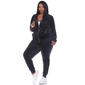 Plus Size White Mark Two Piece Velour Tracksuit Set - image 5