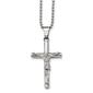 Mens Gentlemen's Classics&#40;tm&#41; Polished Steel Crucifix Cross Necklace - image 1