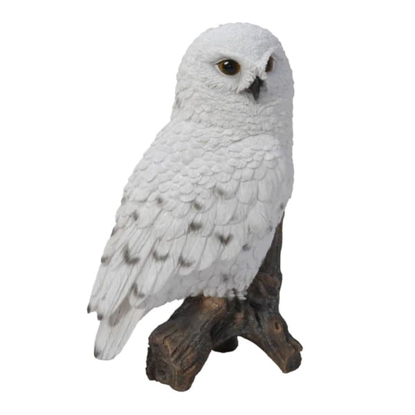 Hi-Line Gift Small Snowy Owl Garden Statue