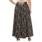 Plus Size NY Collection Tie Waist Brown Wave Maxi Skirt - image 2