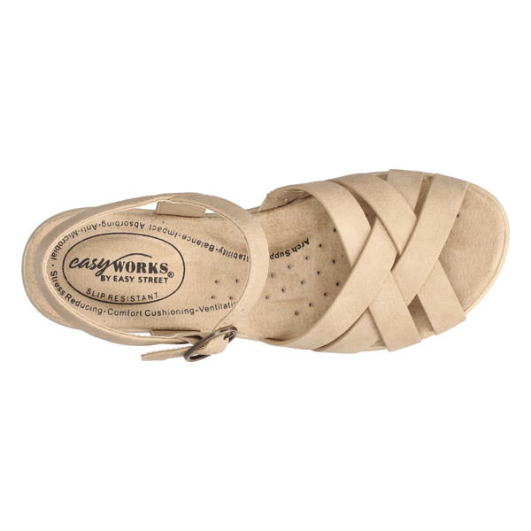 Womens Easy Works by Easy Street Miyah Heeled Sandals