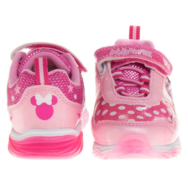 Little Girls Disney Minnie Mouse Pink Light-Up Fashion Sneakers