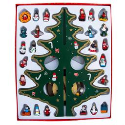 Kurt Adler 25pc. Wooden Tree w/ Miniature Wooden Ornament Set