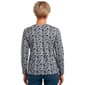 Petite Hasting & Smith Long Sleeve V Neck Leafy Jacobean Tee - image 3