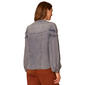 Womens Democracy Long Sleeve Button Down Denim Blouse - image 2