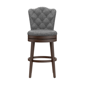 HH2 Home Edenwood Grey Bar Height Swivel Stool with Tufted Back - image 3