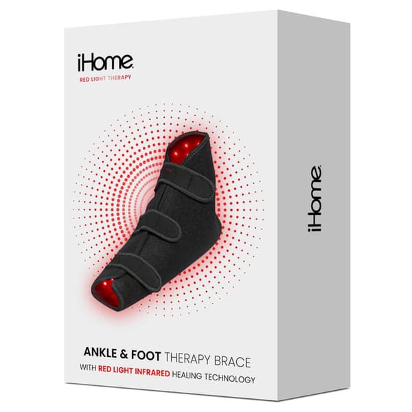iHome Red Light Ankle & Foot Therapy Brace