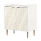 South Shore Maliza White & Gold Geometric Storage Cabinet - image 1