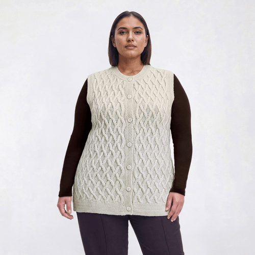 Plus Size Hasting & Smith Solid Button Front Vest - image 