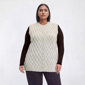 Plus Size Hasting & Smith Solid Button Front Vest - image 1