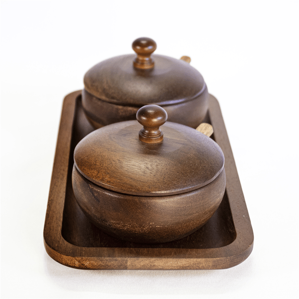 BergHOFF Acacia Wooden Spice Jar Set