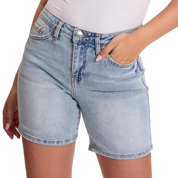 Juniors YMI&#40;R&#41; High Rise Long Denim Shorts - image 