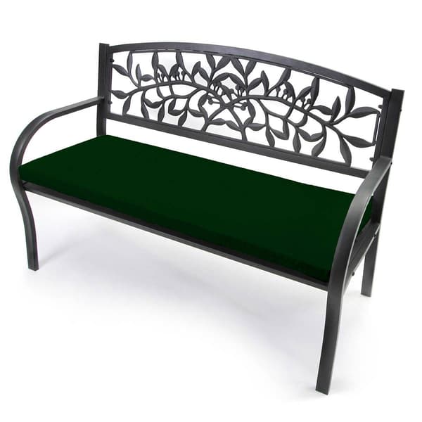 Jordan Manufacturing Forest Green Solid Settee Bench Cushion