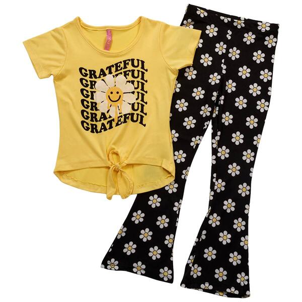 Girls &#40;7-16&#41; Dream Star Grateful Tee & Daisy Flare Pants Set - image 