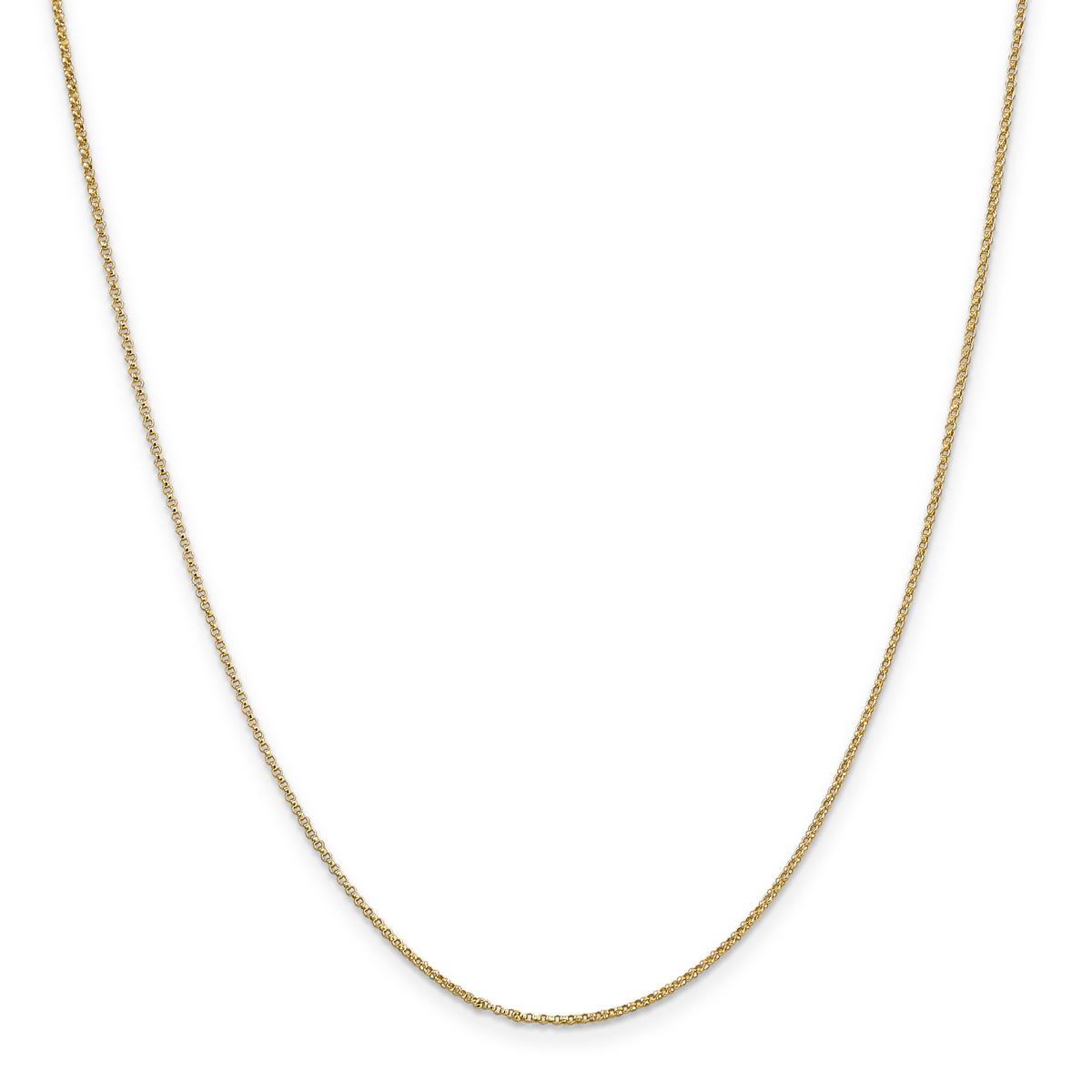Gold Classics™ 1.15mm. 14kt. Gold Solid Rolo Chain...