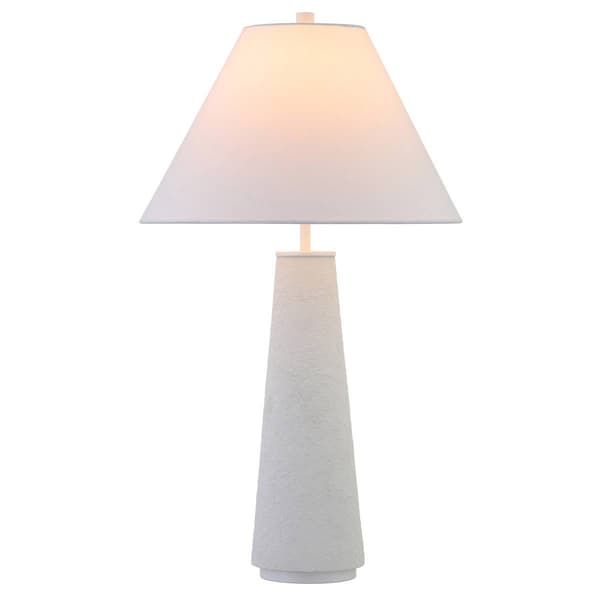 HomeRoots 28in. White Ceramic Table Lamp