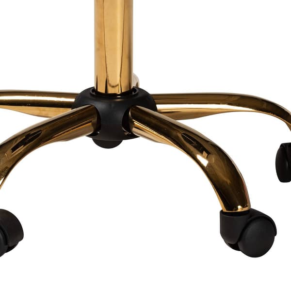 Baxton Studio Savara Glam & Luxe Velvet Swivel Office Chair