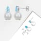Gemstone Classics™ Freshwater Pearl & Blue Topaz Stud Earrings - image 3