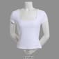 Juniors Derek Heart Short Sleeve Square Neck Double Layer Tee - image 5