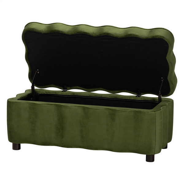 bali & pari Paulina Velvet Storage Bench